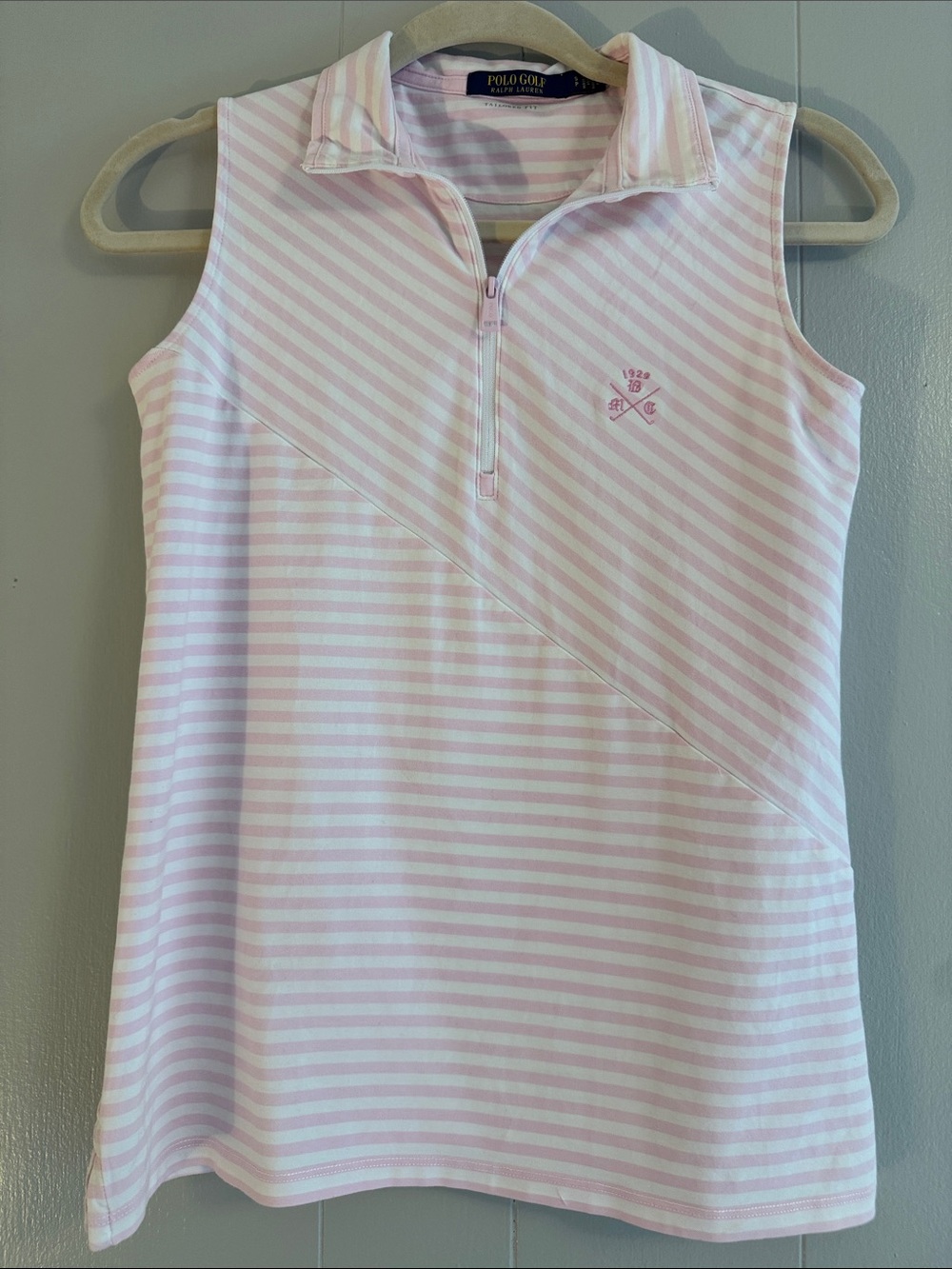 Women’s Polo Golf Ralph Lauren sleeveless collar shirt pink size small